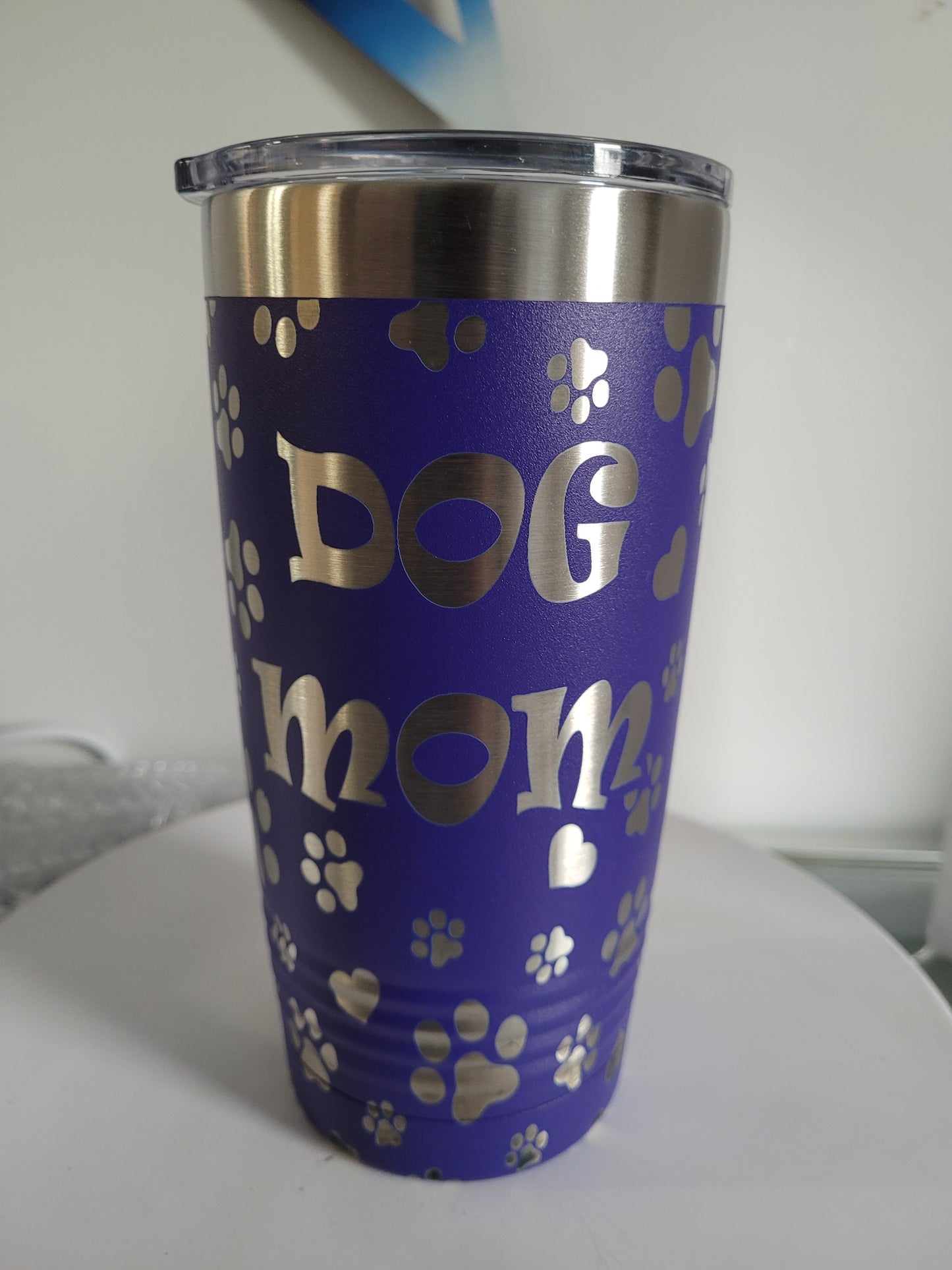 Dog Mom Wrap 20 oz. Polar Camel Ringneck Tumbler with Clear Lid