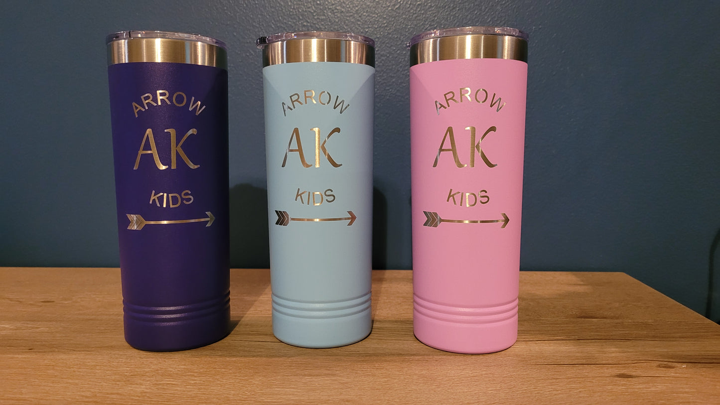Skinny Tumblers with Clear Slider Lid-Polar Camel Tumbler