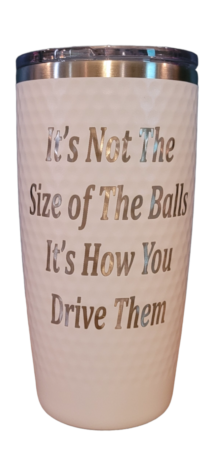 It's Not the Size of the Golf Ball Is How You Drive Them - Golf Ball Simple 20 oz. Polar Camel Tumble