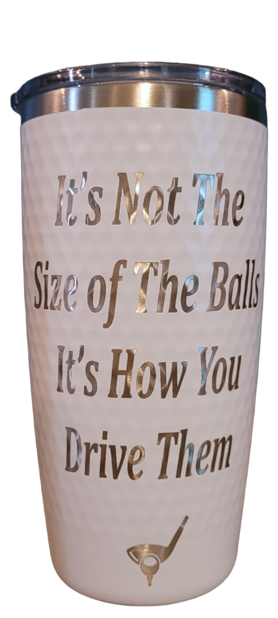 It's Not the Size of the Golf Ball Is How You Drive Them - Golf Ball Simple 20 oz. Polar Camel Tumble