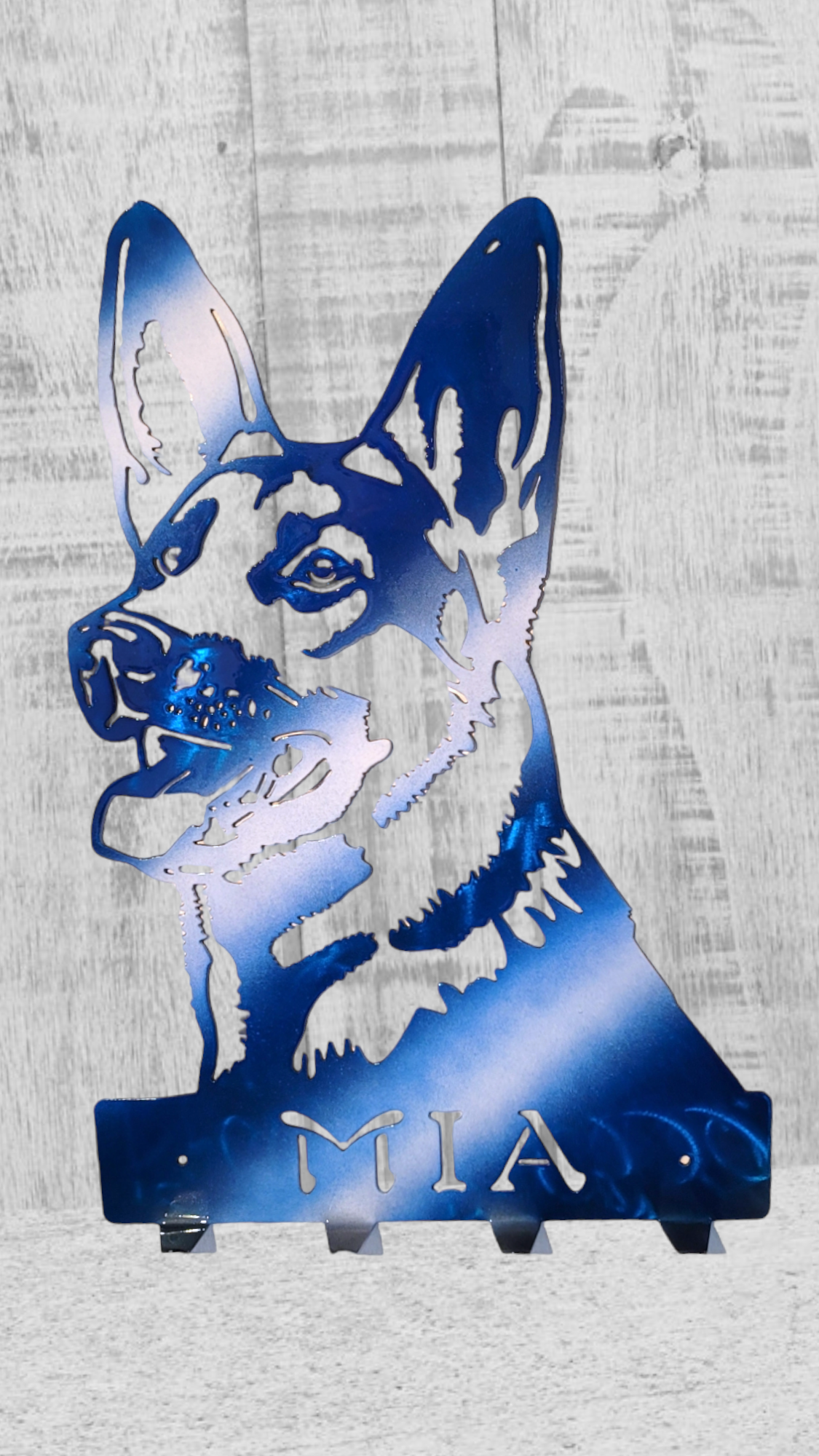 German Shepard Metal Key Rack or Leash Hanger