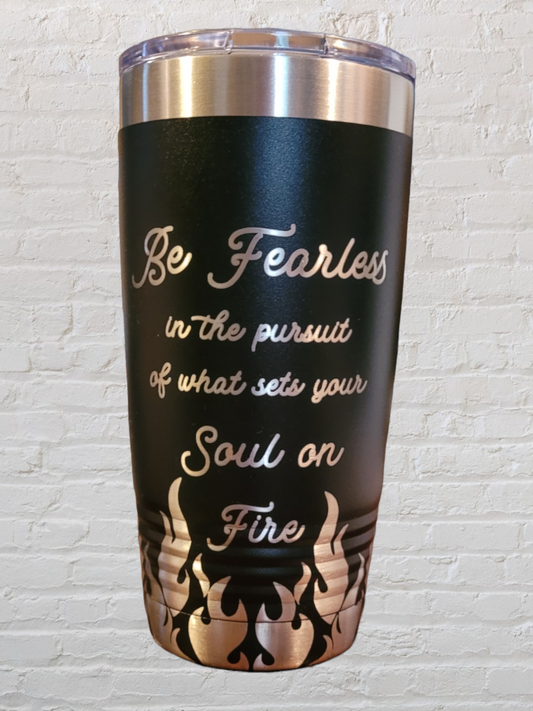 Be fearless 20 oz. Polar Camel Ringneck Tumbler with Clear Lid