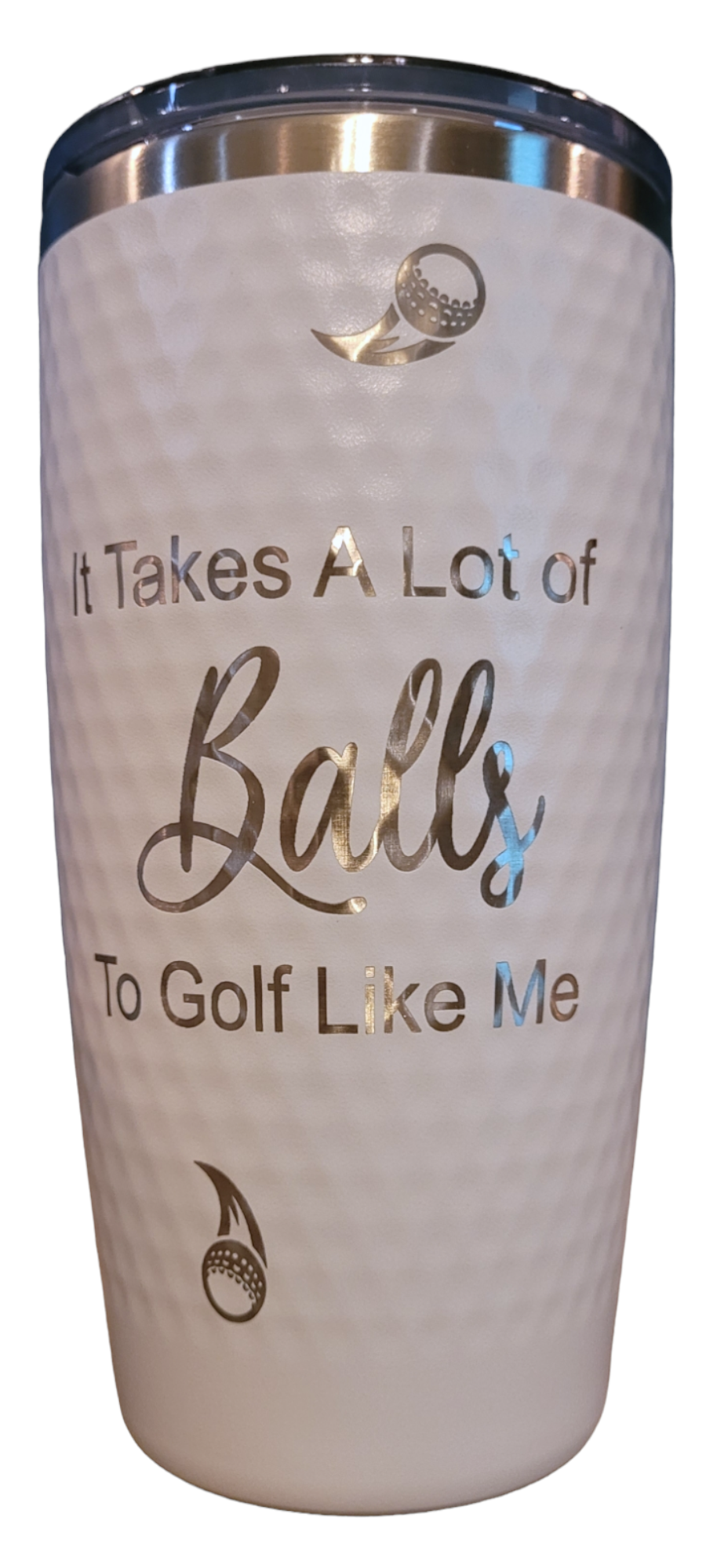 It Takes a Lot of Balls to Golf Like Me - Golf Ball Simple 20 oz. Polar Camel Tumble
