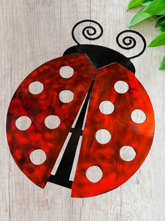 Lady bug metal wall decor